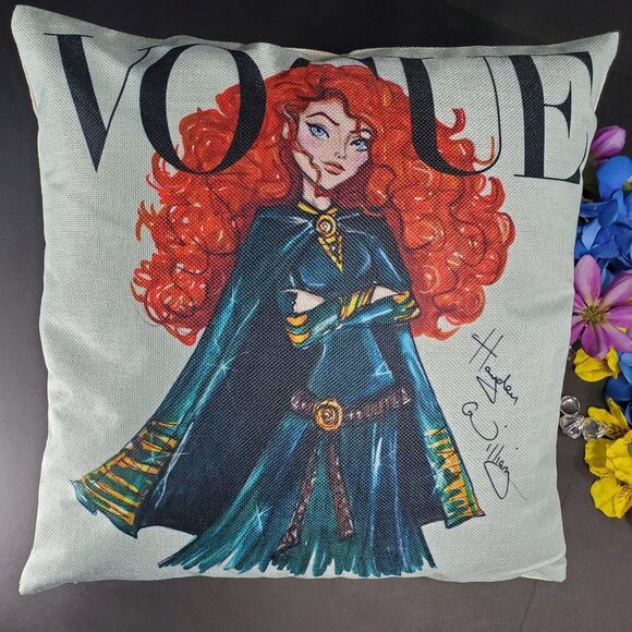 Merida Throw Pillowcase Home Decor Princess Sham Accent Pillow Cushion Cover - Picture 2 of 13